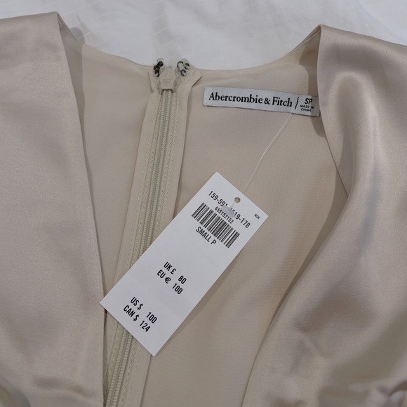 Abercrombie & Fitch Plunge Satin Mini Dress Small - Picture 4 of 4